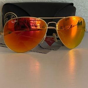 Orange /color changing Raybans - - new condition
